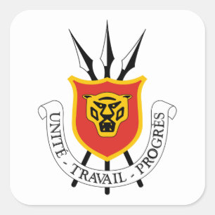 Adesivo Quadrado Casaco de Armas do Burundi, Bandeira do Burundi