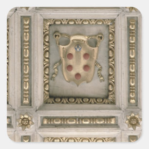 Adesivo Quadrado Casaco de braços de Medici, do soffit da igreja