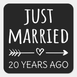 Adesivo Quadrado Casados a Apenas 20 Anos Atrás Eu