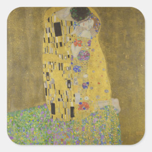 Adesivo Quadrado Casal Elegante "O Beijo"