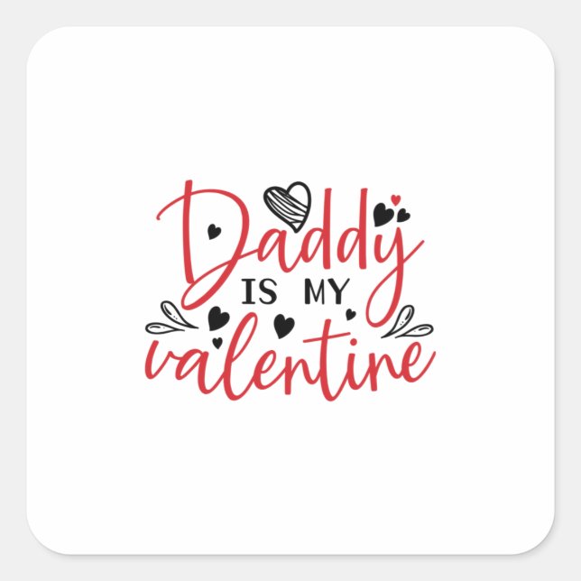 Adesivo Quadrado Casal Presente É Meu Namorados (Frente)