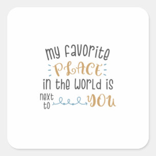 Adesivo Quadrado Casal Presente Meu Lugar Favorito Está Ao Seu Lado