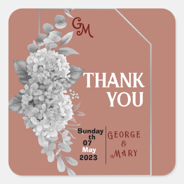 Adesivo Quadrado Casamento (Frente)