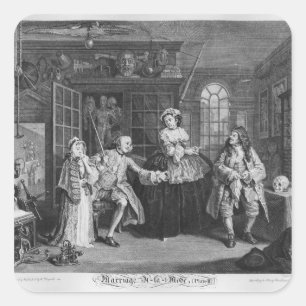 Adesivo Quadrado Casamento a la Mode