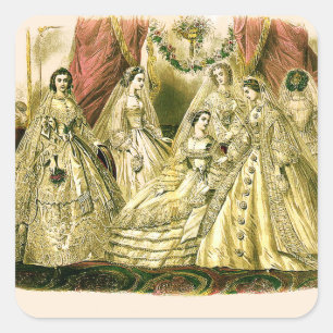 Adesivo Quadrado Casamento antigo nupcial