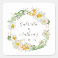 Casamento Brida de Daffodil Branco e Amarelo