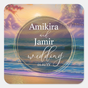 Adesivo Quadrado Casamento com Largura de Faux Faux de Fundo de Pra