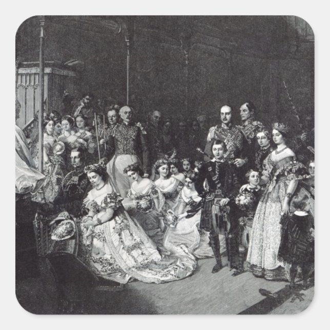 Adesivo Quadrado Casamento da Princesa Real (Frente)