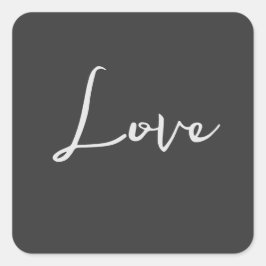 Adesivo Quadrado Casamento De Amor Com Fundo Da Cinza na moda