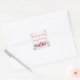 Adesivo Quadrado Casamento de Coral Chic Rosa da Madeira Floral Rús (Envelope)