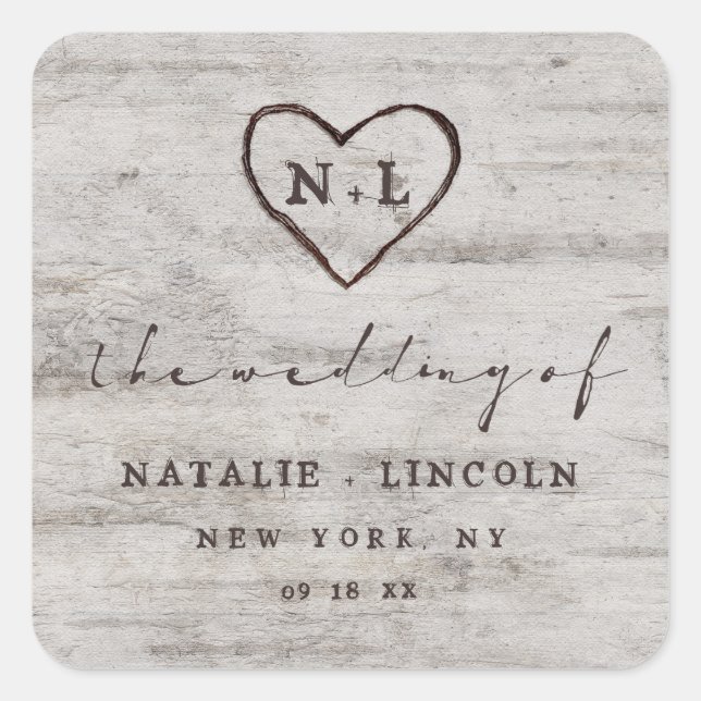 Adesivo Quadrado Casamento De Feiticeiros Rústicos De Berço (Frente)