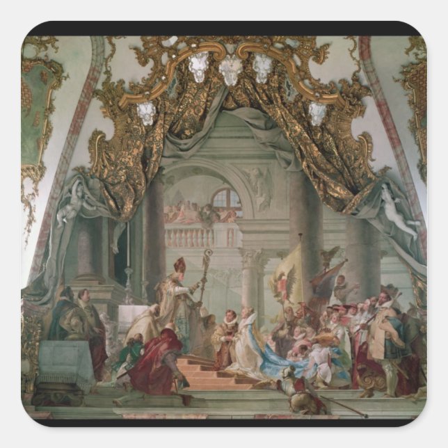 Adesivo Quadrado Casamento de Frederick I Barbarossa (Frente)