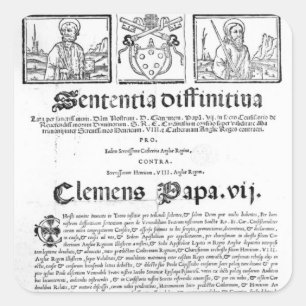 Adesivo Quadrado Casamento de Henry VIII e de Catarina de Aragão
