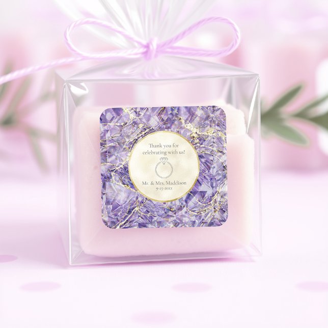 Adesivo Quadrado Casamento de Ilusão Euphoria Ametyst Roxo (Criador carregado)