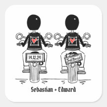 Casamento de motocicleta personalizado de dois gru