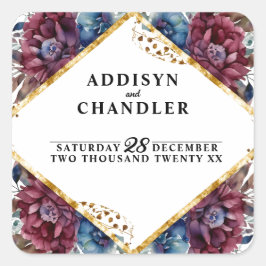 Adesivo Quadrado Casamento de Pena de Morte em Tonelada de Jewel