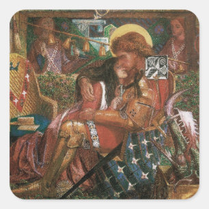 Adesivo Quadrado Casamento de São Jorge e da Princesa Sabra por Ros