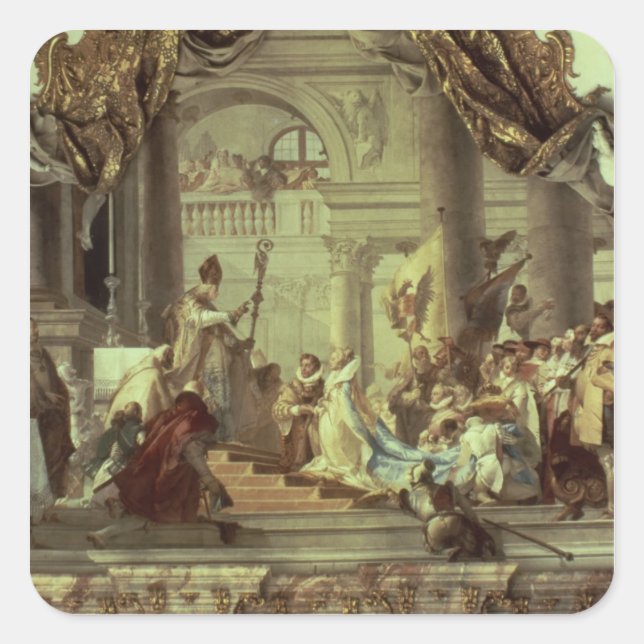 Adesivo Quadrado Casamento do imperador Frederick Barbarossa (Frente)