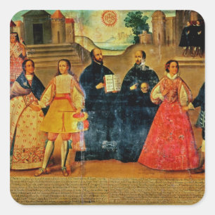 Adesivo Quadrado Casamento dobro entre duas mulheres do Inca