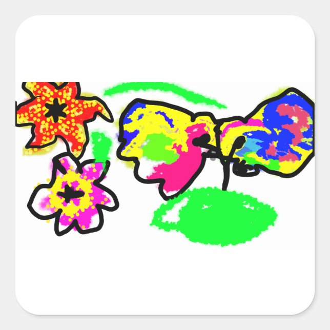 Adesivo Quadrado Casamento dos Beija-flores  (Frente)