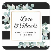 Casamento Dourado Eucalyptus Greenery Black White