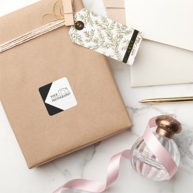 Adesivo Quadrado Casamento Elegante Adicionar Fotografia Personaliz (Presentear)