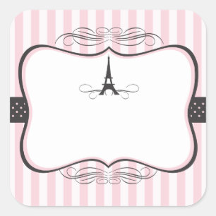 Adesivo Quadrado Casamento em Paris da Torre Eiffel