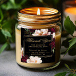 Adesivo Quadrado Casamento Floral Preto Escuro-Moody Burgundy<br><div class="desc">Personalize essas elegantes etiquetas de adesivos favoritas ao casamento, facilmente e rapidamente. Basta clicar no botão Editar usando ferramentas de Design para editar o texto, alterar as fontes e as cores das fontes. Apresentando lindas e realistas flores de burgôs, pinceladas e penteadas contra um fundo preto escuro. Itens correspondentes disponíveis...</div>