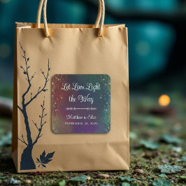 Adesivo Quadrado Casamento Floresta Encantada Luzes de Fada Mágicas