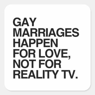 ADESIVO QUADRADO CASAMENTO GAY ACONTECEM POR AMOR
