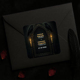 Adesivo Quadrado Casamento Gótico do Arco de Velas