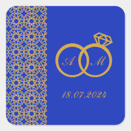 ADESIVO QUADRADO CASAMENTO INSPIRADO DE ÁRABE