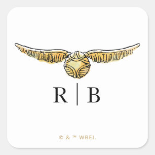 Adesivo Quadrado Casamento Mágico de Aquarela do Harry Potter