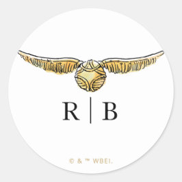 Adesivo Quadrado Casamento Mágico de Aquarela do Harry Potter