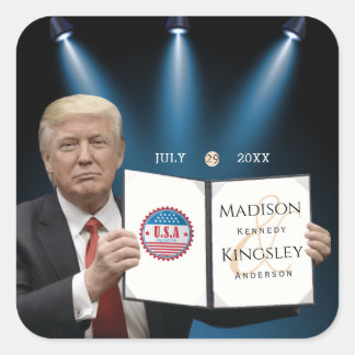 Adesivo Quadrado Casamento mais incrível do Trump