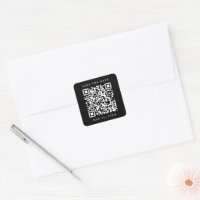 Casamento Mínimo do Código QR Salvar a Data Preta