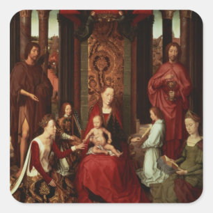 Adesivo Quadrado Casamento místico de St. Catherine e outros santo