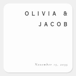 Adesivo Quadrado Casamento Moderno Minimalista
