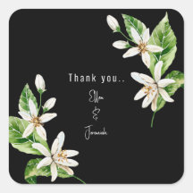 Casamento Negro Branco Floral Personalizado Obriga