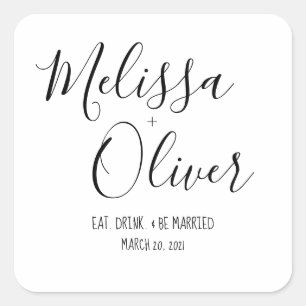 ADESIVO QUADRADO CASAMENTO,NOIVADO,DECORAÇÃO,LEMBRANÇA FESTA