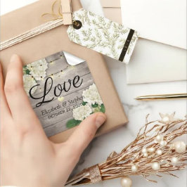 Adesivo Quadrado Casamento Obrigado Luzes De Cordas Florais De Made