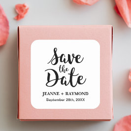 Adesivo Quadrado Casamento Personalizado de Caligrafia na moda Salv