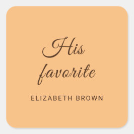 Adesivo Quadrado Casamento Simples por Monograma Elegante