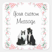 Casamento Tuxedo Cat Personalizável