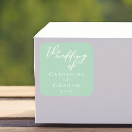 Adesivo Quadrado Casamento Verde de Casa de Casa de Casa Mola Perso