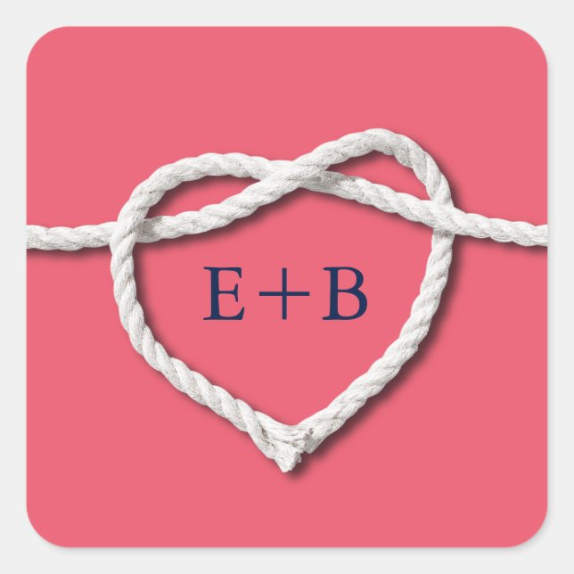 Adesivo Quadrado Casando Coral Sticker (Frente)