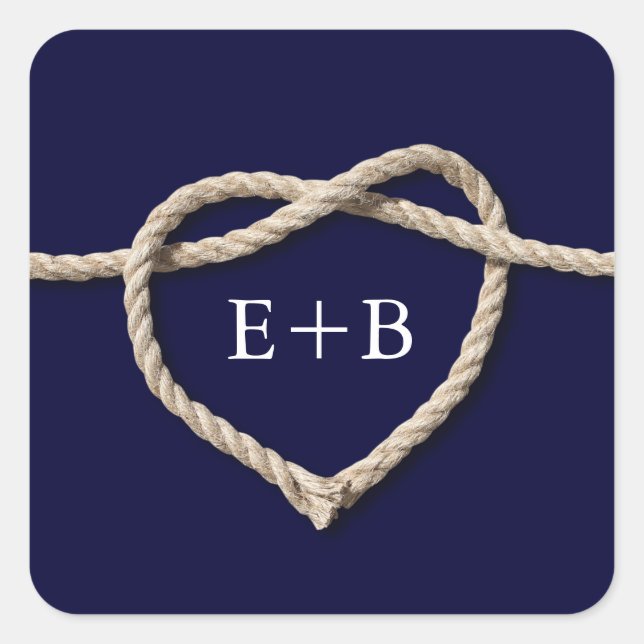 Adesivo Quadrado Casando Marinho (Frente)