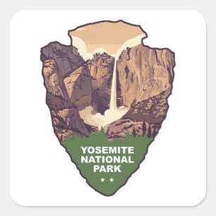 Adesivo Quadrado Cascata Bridalveil Fall Arrowhead do Parque Nacion