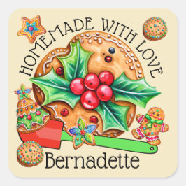 Adesivo Quadrado Caseiro Com Amor