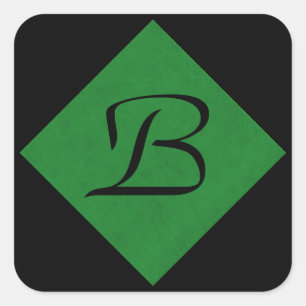 Adesivo Quadrado Casino Casino Casino Personalizado do Velvet Verde